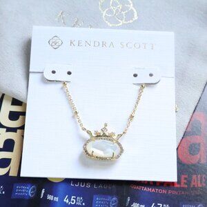 Kendra Scott Disney Elisa Princess 'Courageous' Necklace Mother Pearl Gold